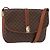 Céline Bolsa de Ombro em Lona Macadam CELINE em Couro PVC Marrom Dourado Auth 156446