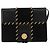 Borsa a Spalla Gancini in Pelle Suede Nera e Oro Auth 156462 di Salvatore Ferragamo Nero D'oro - vista 13