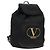Zaino Valentino in nylon e pelle nero e oro Auth BA8694 D'oro