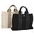 Hermès Borsa HERMES in tela 2 Set Nero Beige Chiaro Auth 151314
