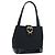 SAINT LAURENT Borsa a mano in tela pelle nera oro Auth 156805 Nero D'oro