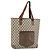 Borsa tote in PVC beige e rosso della linea Sherry GG Supreme di GUCCI Auth ep12381