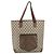 Borsa tote in PVC beige e rosso della linea Sherry GG Supreme di GUCCI Auth ep12381 - vista 13