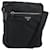 Borsa a Spalla PRADA Nylon Argento Nero Auth ep12391