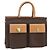 Céline Borsa tote in tela Macadam CELINE in pelle PVC marrone oro Auth ka860 D'oro