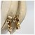 Borsa a Spalla Miu Miu in Pelle Beige Chiaro Dorato Auth ka871 D'oro - vista 9