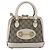 Gucci Borsa GG Supreme Horsebit in PVC 2way Beige Bianco oro 640716 Auth gh1419 - vista 13