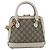Gucci Borsa GG Supreme Horsebit in PVC 2way Beige Bianco oro 640716 Auth gh1419 - vista 2