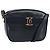Bolso de Hombro Salvatore Ferragamo Vala de Cuero Azul Marino Dorado Auth BA8897