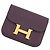Monedero Constance en Cassis de Hermès Morado oscuro