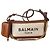 Autre Marque Bolsa transversal Balmain B-Army em lona e couro creme e marrom