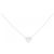 Autre Marque Collana a Cuore con Diamanti in Oro Bianco Au750 Ponte Vecchio Argento