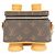 Louis Vuitton Monogram Leder Pinoculas Schultertasche Braun