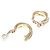 Orecchini a mezza cerchio in oro giallo 18K con diamanti Cartier D'oro - vista 3