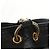 Borsa Tote in pelle nera e oro GUCCI 211959 Auth BA8823 Nero D'oro - vista 10