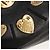 Borsa Tote in pelle nera e oro GUCCI 211959 Auth BA8823 Nero D'oro - vista 19