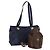 Borsa tote MCM Logogram Vicetos in PVC 2 pezzi Marrone Blu Navy Auth 151690