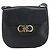 Borsa a Spalla Gancini in Pelle Nera e Oro Salvatore Ferragamo Auth 156463 Nero D'oro - vista 13