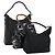 Borsa a Spalla GG Canvas Gucci Nylon 3 Pezzi Nera Auth 151641 Nero