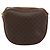 Céline Bolso de Hombro de Lona Macadam CELINE en Cuero PVC Marrón Dorado Auth 156444 Castaño - vista 2