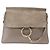Chloé Borsa a Spalla Chloe Fay in Pelle Scamosciata Beige Oro Auth BA8909 D'oro - vista 13