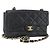 CHANEL Matelassé 25 Borsa a Spalla con Catena in Pelle di Agnello Nera Oro CC Auth 158905SAM Nero D'oro