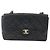 CHANEL Matelassé 25 Borsa a Spalla con Catena in Pelle di Agnello Nera Oro CC Auth 158905SAM Nero D'oro - vista 13