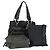 Bulgari Borsa Tote BVLGARI in tela 3 pezzi nera Auth 151805 Nero
