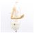 Borsa a Spalla Gancini in Pelle Bianca e Oro Auth BA8782 di Salvatore Ferragamo Bianco D'oro - vista 22