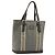 Borsa Tote Gancini in Pelle Marrone Argento Auth 156802 di Salvatore Ferragamo