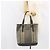 Borsa Tote Gancini in Pelle Marrone Argento Auth 156802 di Salvatore Ferragamo - vista 22