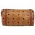Borsa a Spalla MCM Logogram Vicetos in Pelle PVC Marrone Oro Auth gh1398 D'oro - vista 2