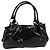 Gancini Tote Bag Salvatore Ferragamo Emaille Schwarz Silber Auth BA8785