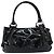 Gancini Tote Bag Salvatore Ferragamo Emaille Schwarz Silber Auth BA8785 - Ansicht 2