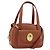 Bolsa de mão Christian Dior em couro 2 em 1 marrom dourado Auth ep12219