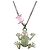 Louis Vuitton COLLANA LV Crazy Animals in metallo verde MP3390 Auth 158659M