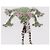 Louis Vuitton COLLANA LV Crazy Animals in metallo verde MP3390 Auth 158659M - vista 20