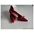 Trussardi Pumps Raspberry Suede Red Leather Pompons Size 36 - view 2