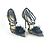 Jimmy Choo Décolleté in Tulle Ricamato e Strass Grigio Taglia 40 Argento