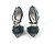 Jimmy Choo Décolleté in Tulle Ricamato e Strass Grigio Taglia 40 Argento - vista 2