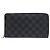 Cartera Larga Zippy Organizer Damier Graphite Louis Vuitton Castaño Negro