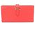 Cartera larga Hermès Bearn Soufflé rosa salmón
