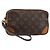 Clutch Marly Dragonne in Tela Monogram PM Louis Vuitton Marrone