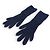 NEUE CHANEL CC LOGO NAVY CASHMERE HANDSCHUHE GRÖSSE 7.5 Marineblau