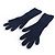 NEUE CHANEL CC LOGO NAVY CASHMERE HANDSCHUHE GRÖSSE 7.5 Marineblau - Ansicht 2