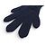 NEUE CHANEL CC LOGO NAVY CASHMERE HANDSCHUHE GRÖSSE 7.5 Marineblau - Ansicht 3