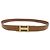 Hermès CINTURÓN HERMES H BUCLE GUILLOCHE 32MM T105 EN CUERO REVERSIBLE TOGO EPSOM Castaño - vista 5