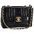 CHANEL Matelassé 30 Borsa a Spalla con Catena Smalto Nero Oro CC Auth 158839 D'oro