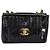 CHANEL Matelassé 30 Borsa a Spalla con Catena Smalto Nero Oro CC Auth 158839 D'oro - vista 13