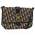 Borsa a Spalla in Tela Trotter Christian Dior Blu Navy Oro Auth 158813 D'oro